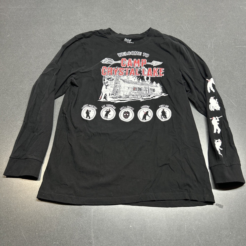 Friday The 13th Welcome To Camp Crystal Lake Long Sleeve Shirt Size XL Halloween